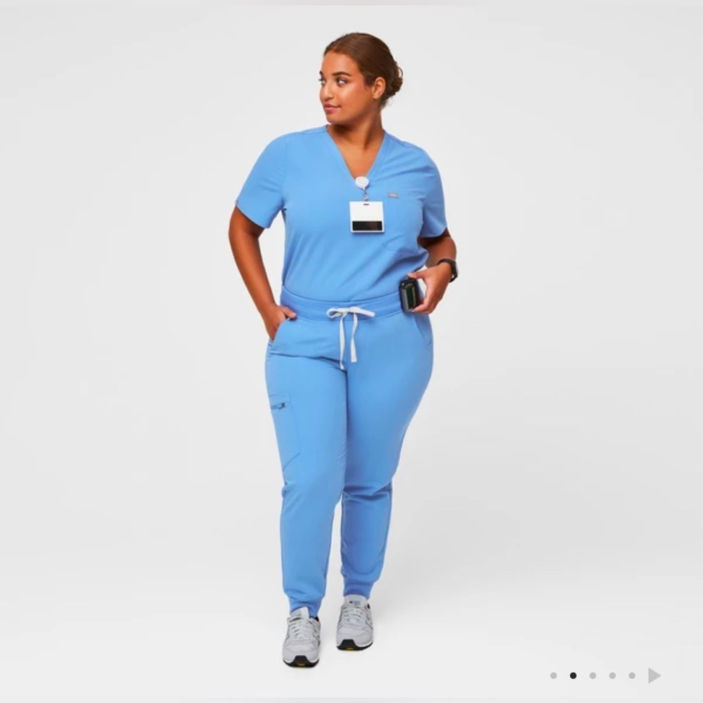 Figs Women's Light Blue Track Joggers